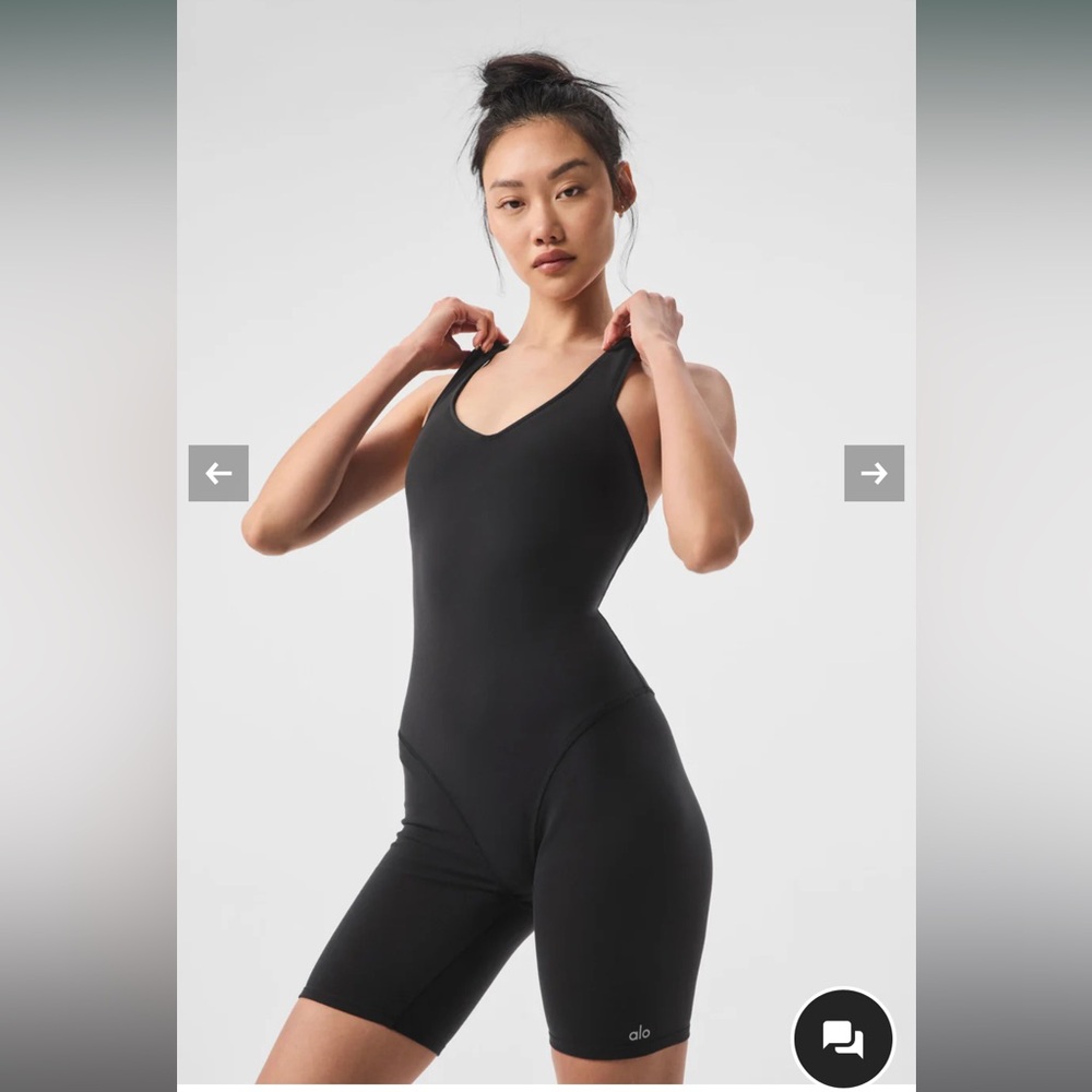 Black onesie Alo Yoga